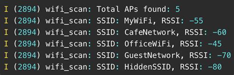 WIFI SSID Scanner Using ESP32 IDF SaludPCB