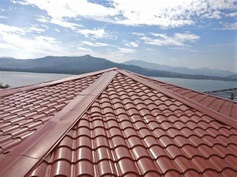 Steel / Stainless Steel Color Coated Metal Tile Roof Sheet at ₹ 35/sq ...