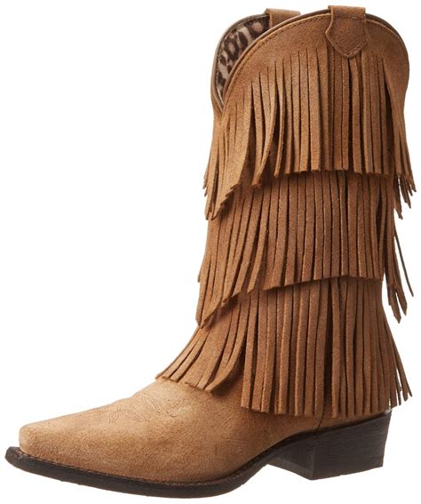 Dingo Womens Tres Fringe Western Boot Mid Calf