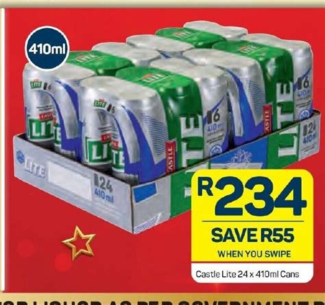 Castle Lite 24 X 410 Ml Cans Offer At Pick N Pay Liquor