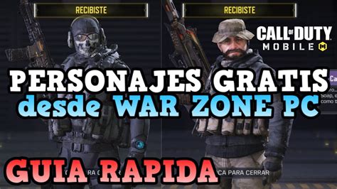 Como Conseguir Los Personajes GRATIS CALL OF DUTY MOBILE DESDE WAR