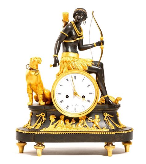 Proantic Pendule Au Nègre Allegory Of Africa Directoire Circa 180