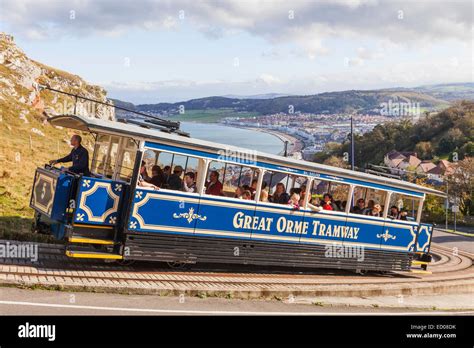 Wales Llandudno Great Orme Tram Stock Photo Alamy