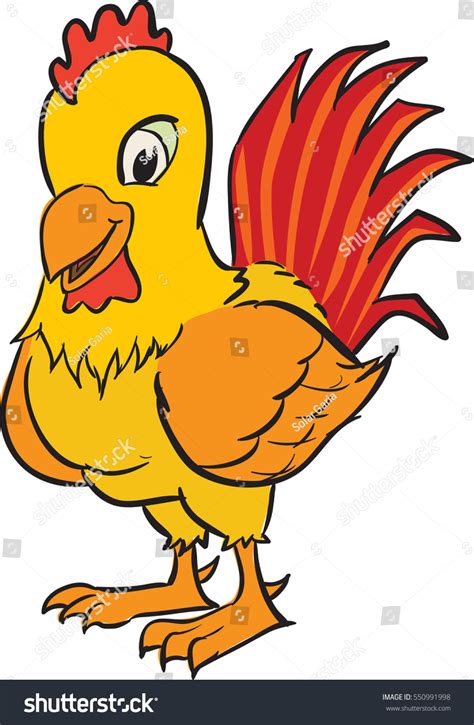 Cartoon Rooster Clipart Vector Illustration Stock Vector (Royalty Free ...