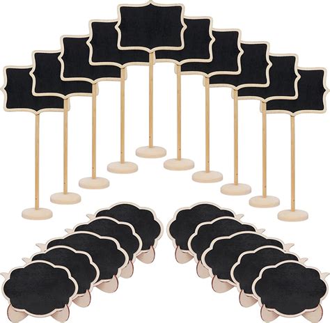 Skycase 20 Pack Chalkboard Signs Mini Chalkboard Tags Hanging Wooden