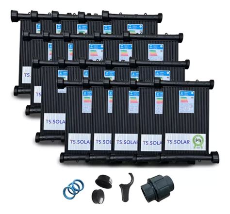 Kit Aquecedor Solar Piscina 20placas 3 Metros Ts solar Rosca Frete grátis