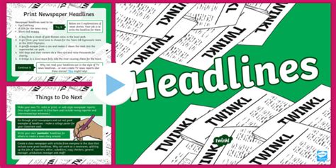 Newspaper Headlines Ks2 Twinkl Resources Teacher Made