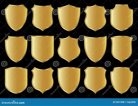 Shield Design Set Stock Vector Illustration Of Gothic 5051988