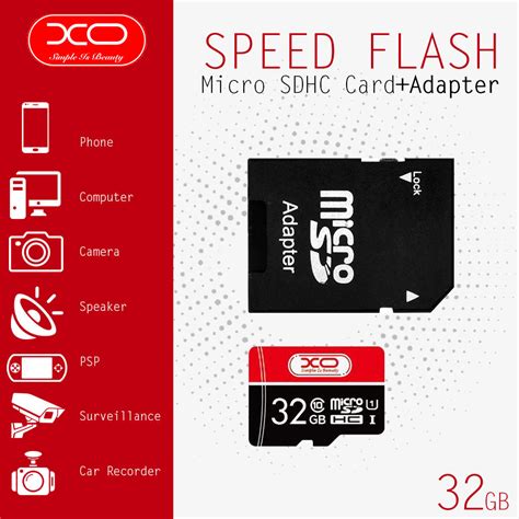 XO 32gb Speed Flash Micro SDHC Card and Adapter | Memoxpress Online