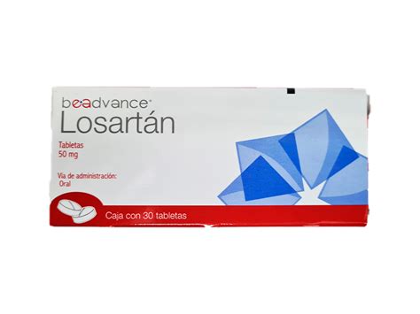 Losartán 50 mg 30 tabletas CENTRAL FARMA