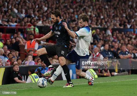 Tom Grennan and Sam Claflin during Soccer Aid for Unicef 2023 at Old ...