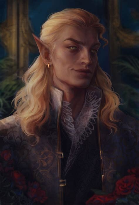 Pathfinder Fanart Anna Helme Male Elf Character Portraits Elf Art