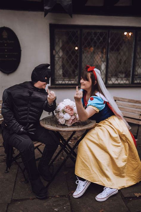 A Lesbian Batman Snow White Got Married Rock N Roll Bride