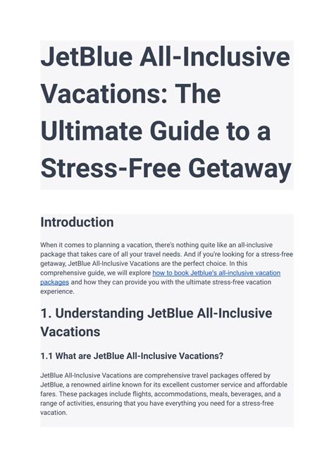 PPT JetBlue All Inclusive Vacations The Ultimate Guide To A Stress