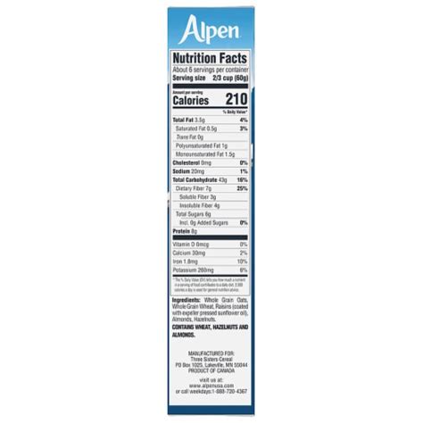 Alpen® No Sugar Added Muesli Cereal, 14 oz - Kroger