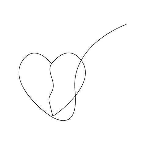 Premium Vector Vector Continuous One Line Art Drawing Of Heart For