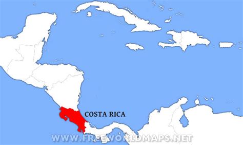 Where is Costa Rica located on the World map?