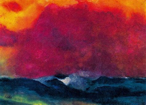 Nobrashfestivity Emil Nolde Sea With Red Sky Emil Nolde Red Sky