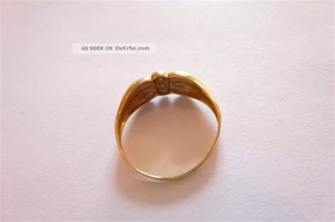 Exclusiver Dekorativer Alter Ring Gold 585 Mit Leichter Verzierung Und