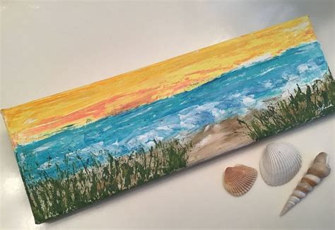 Back To The Beach Original Acrylic Painting On Canvas Ready To Hang