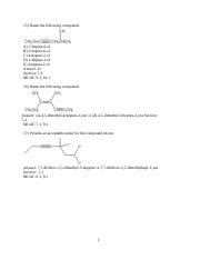 Organic Chemistry Part 14 Converted Docx 15 Name The Following