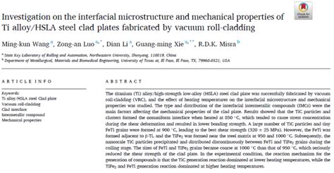 Investigation On The Interfacial Microstructure And Mechanical