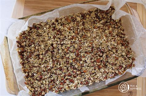 Savory Granola Bars - Peas and Hoppiness