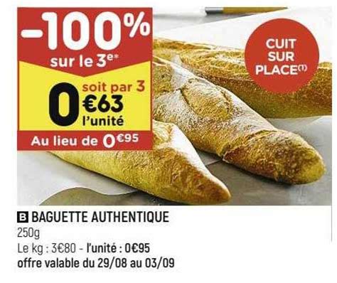 Promo Baguette Authentique Chez Leader Price ICatalogue Fr