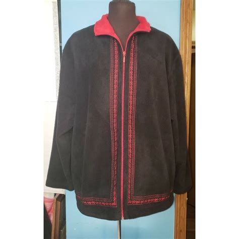 Dressbarn Jackets Coats Dressbarn Womens Size 82 Red Black Design