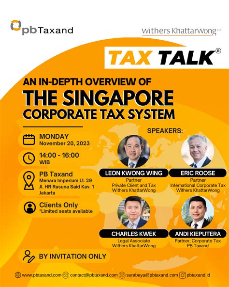 PB Taxand TAX TALK An In-Depth Overview of The Singapore Corporate Tax ...