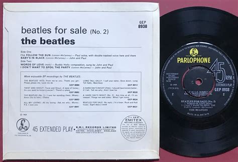 Nostalgipalatset BEATLES For Sale No 2 UK Orig EP 1964