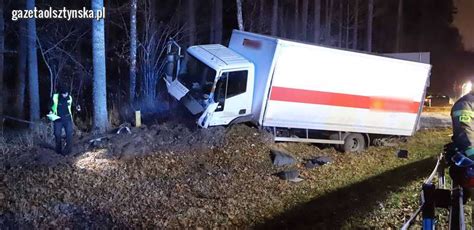 Śmiertelny wypadek na wyjeździe z Olsztyna Śmiertelny wypadek na