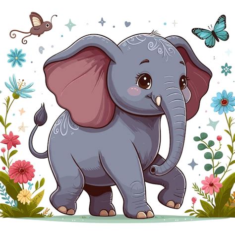 Premium Vector Elephant Vector Cartoon Illustration