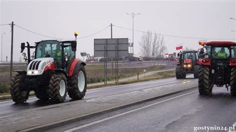 Paraliż komunikacyjny na drogach Rolnicy wyjechali na traktorach