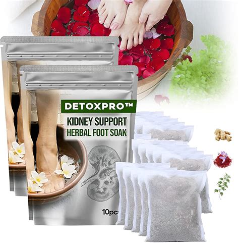 Amazon Pcs Detoxpro Kidney Support Herbal Foot Soak Herbal Detox