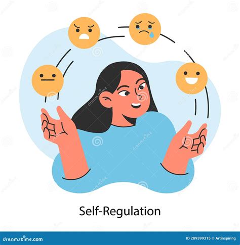 Emotional Self Regulation Emotion Awareness And Resilience Skill Stock Vector Illustration Of