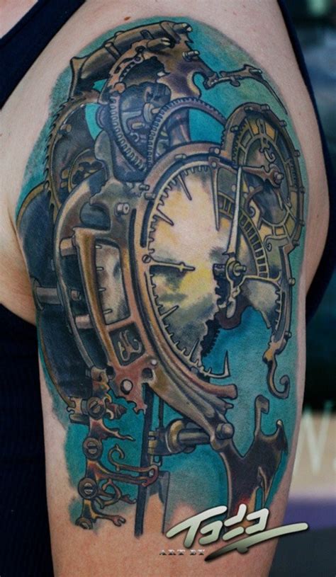 Tatuaje En El Brazo Reloj Grande Roto Fant Stico Tattooimages Biz