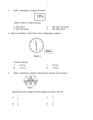 Ujian Akhir Tahun 5 Matematik K1 PDF