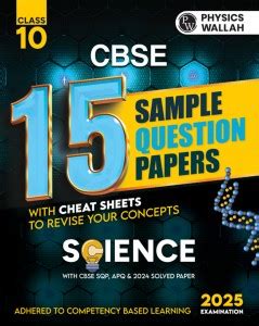 Pw Cbse 15 Sample Question Papers Class 10 Science For 2024 Exam Buy