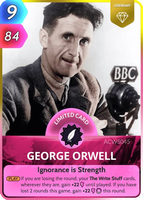 George Orwell Cards The Universe And Everything Wiki Fandom