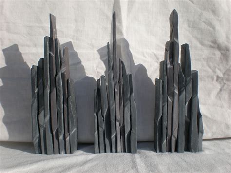 Freestanding upright slate sculpture by Mark Cooke... | Slate art, Rock ...