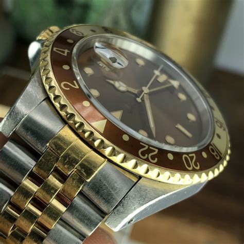 Vintage Rolex Gmt Master Tone Gold Steel Unpolished