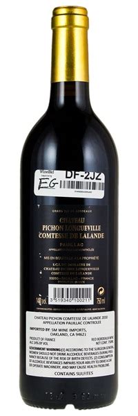 Ch Teau Pichon Longueville Comtesse De Lalande Red Wine Bordeaux