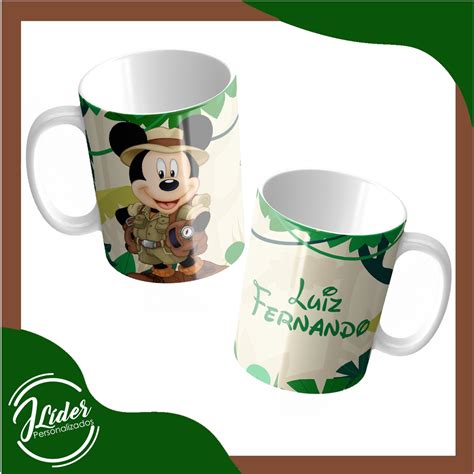 Caneca Personalizada Mickey Safari Shopee Brasil