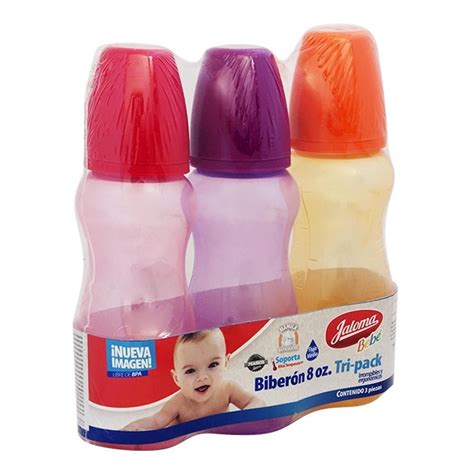 Set de Biberones Jaloma Bebé 8 Oz 240 ml 3 Piezas Walmart