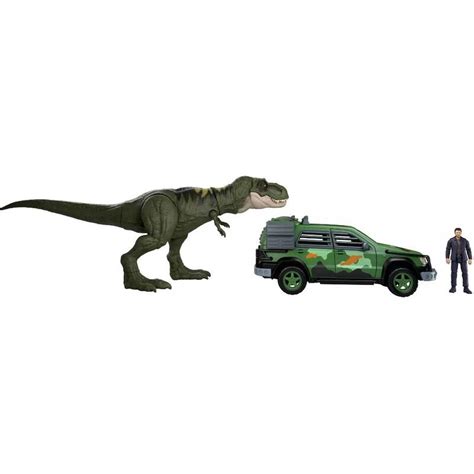 現貨 Jurassic World侏儸紀世界Legacy T REX綠暴龍追車 賓士貨卡悍馬車載具組 遊園車侏羅紀美泰兒 露天市集 全