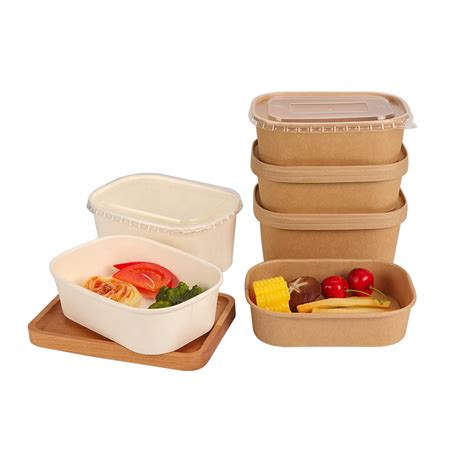 Supply Eco Friendly Food Container Take Away Paper Lunch Box Fast Food