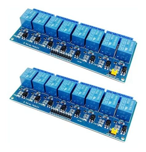 Modulo Relevadores Relay 8 Canales 12v 2 Piezas Meses Sin Interés