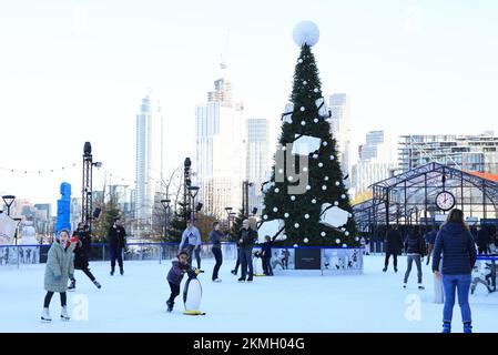 GLIDE ice skating rink at Battersea Power Station Christmas 2022, in SW ...