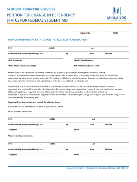 Fillable Online Petition For Change In Dependency Status Fax Email